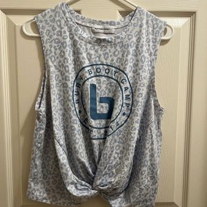 Burn boot camp cheetah print tank Large